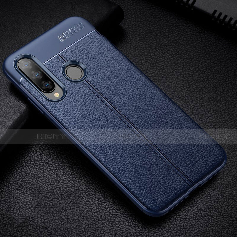 Silikon Hülle Handyhülle Gummi Schutzhülle Leder Tasche H02 für Huawei P30 Lite New Edition Blau Plus