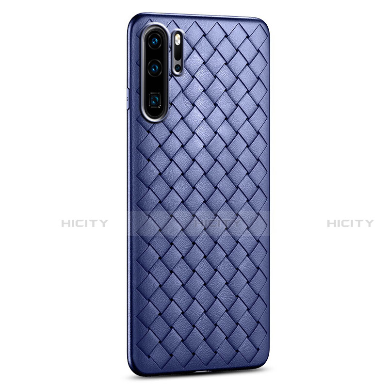 Silikon Hülle Handyhülle Gummi Schutzhülle Leder Tasche H02 für Huawei P30 Pro New Edition Blau