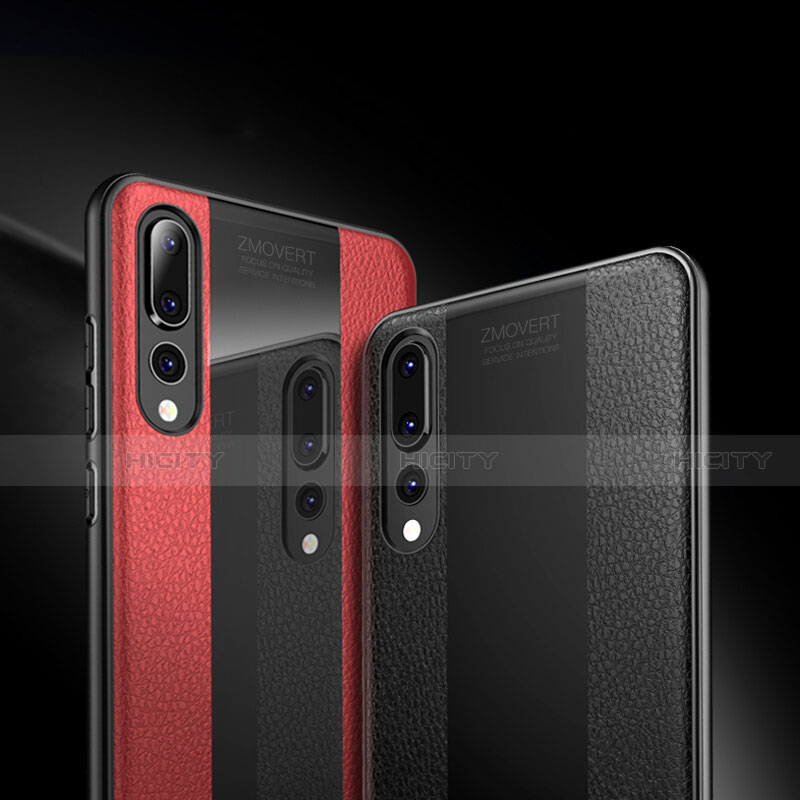 Silikon Hülle Handyhülle Gummi Schutzhülle Leder Tasche H03 für Huawei P20 Pro