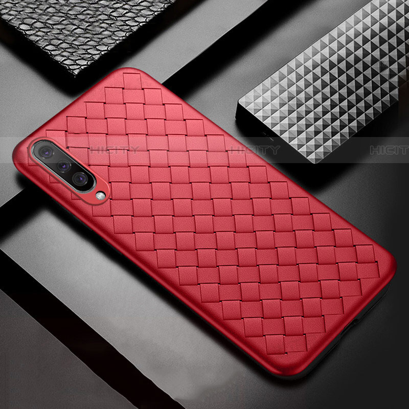 Silikon Hülle Handyhülle Gummi Schutzhülle Leder Tasche H03 für Samsung Galaxy A70S Rot