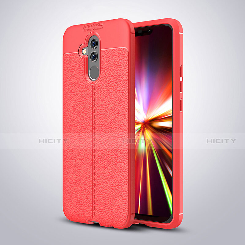 Silikon Hülle Handyhülle Gummi Schutzhülle Leder Tasche H04 für Huawei Mate 20 Lite Rot