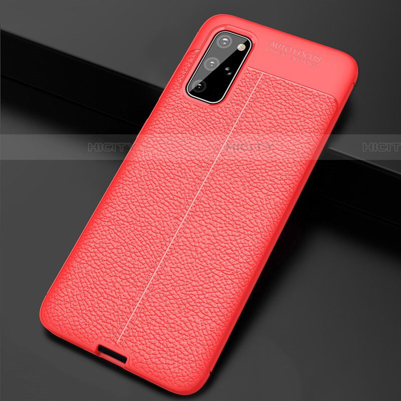 Silikon Hülle Handyhülle Gummi Schutzhülle Leder Tasche H06 für Samsung Galaxy S20 Plus Rot