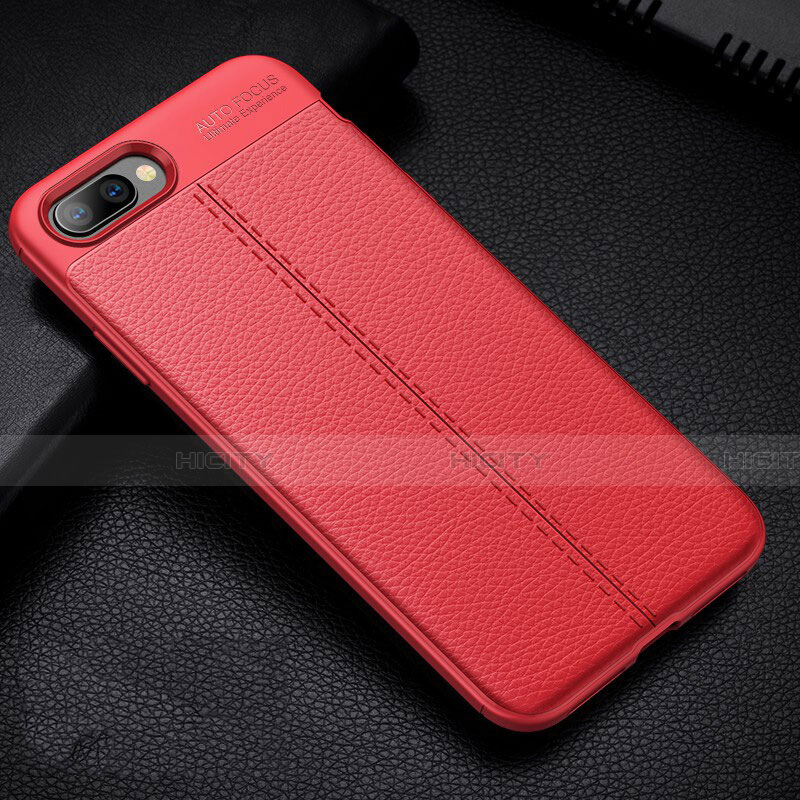 Silikon Hülle Handyhülle Gummi Schutzhülle Leder Tasche H07 für Oppo R17 Neo Rot