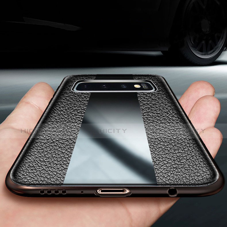 Silikon Hülle Handyhülle Gummi Schutzhülle Leder Tasche L01 für Samsung Galaxy S10 Plus