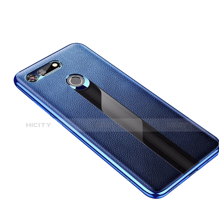 Silikon Hülle Handyhülle Gummi Schutzhülle Leder Tasche M01 für Huawei Honor View 20 Blau Plus