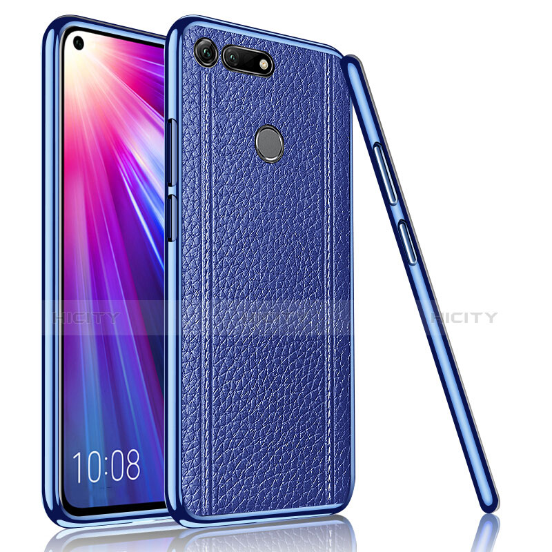 Silikon Hülle Handyhülle Gummi Schutzhülle Leder Tasche M02 für Huawei Honor View 20 Blau Plus