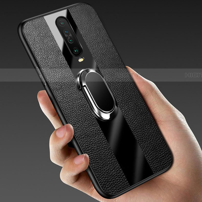 Silikon Hülle Handyhülle Gummi Schutzhülle Leder Tasche mit Magnetisch Fingerring Ständer für Xiaomi Redmi K30i 5G