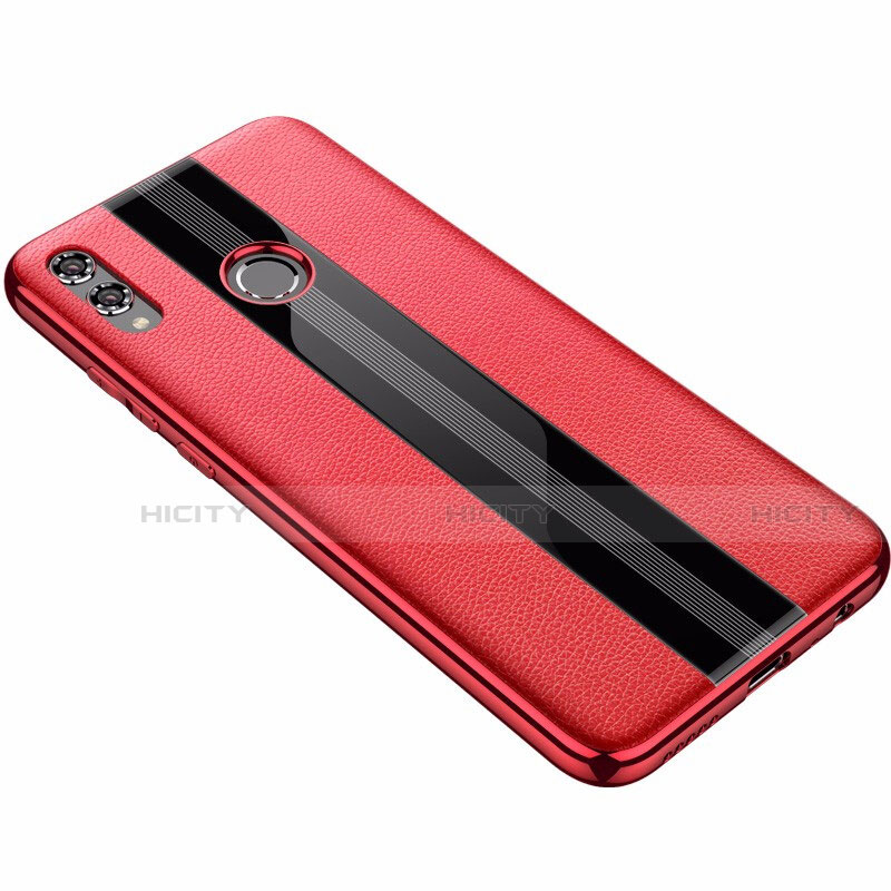 Silikon Hülle Handyhülle Gummi Schutzhülle Leder Tasche S01 für Huawei Honor V10 Lite Rot