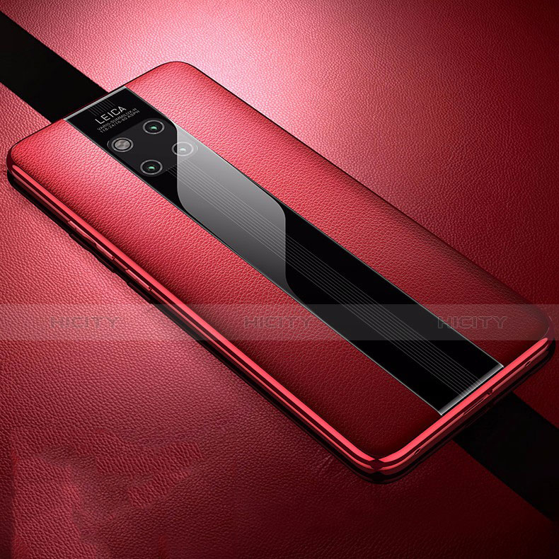 Silikon Hülle Handyhülle Gummi Schutzhülle Leder Tasche S01 für Huawei Mate 20 Pro Rot