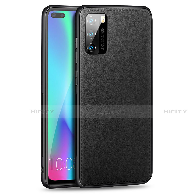 Silikon Hülle Handyhülle Gummi Schutzhülle Leder Tasche S01 für Huawei P40 Schwarz