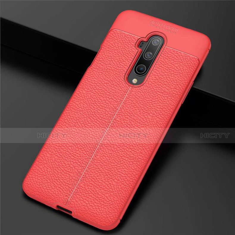 Silikon Hülle Handyhülle Gummi Schutzhülle Leder Tasche S01 für OnePlus 7T Pro 5G Rot