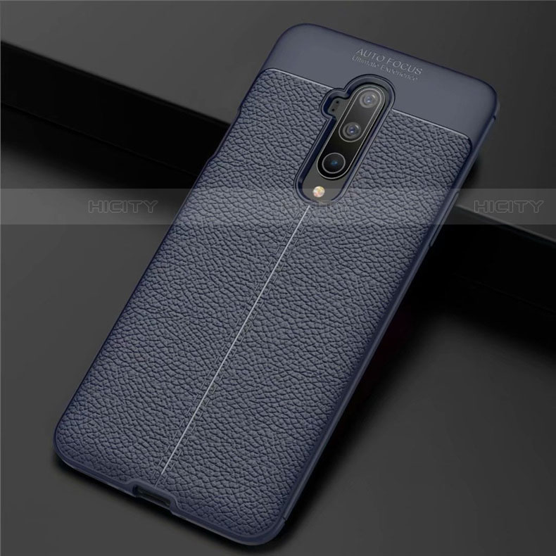 Silikon Hülle Handyhülle Gummi Schutzhülle Leder Tasche S01 für OnePlus 7T Pro Blau