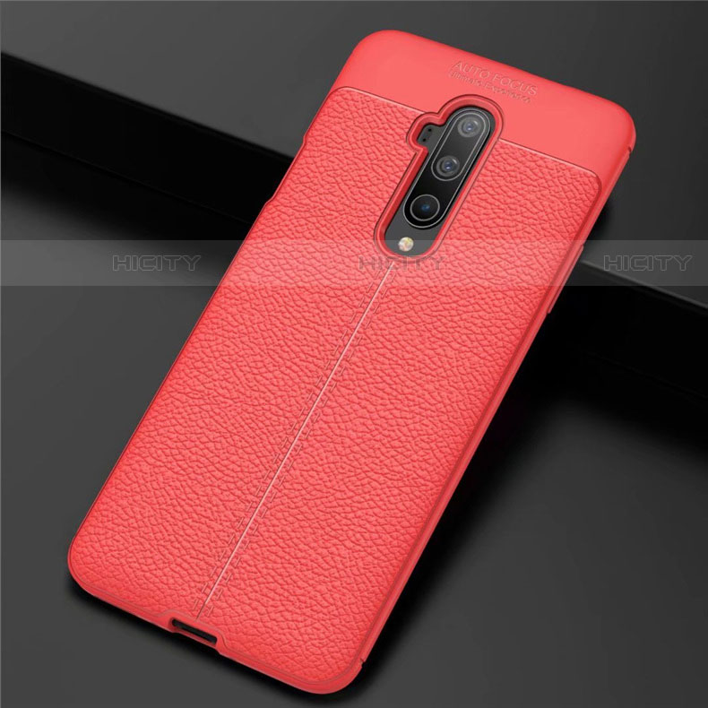 Silikon Hülle Handyhülle Gummi Schutzhülle Leder Tasche S01 für OnePlus 7T Pro Rot