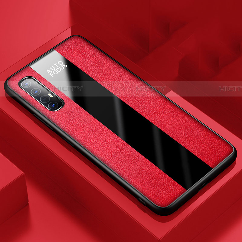 Silikon Hülle Handyhülle Gummi Schutzhülle Leder Tasche S01 für Oppo Find X2 Neo Rot