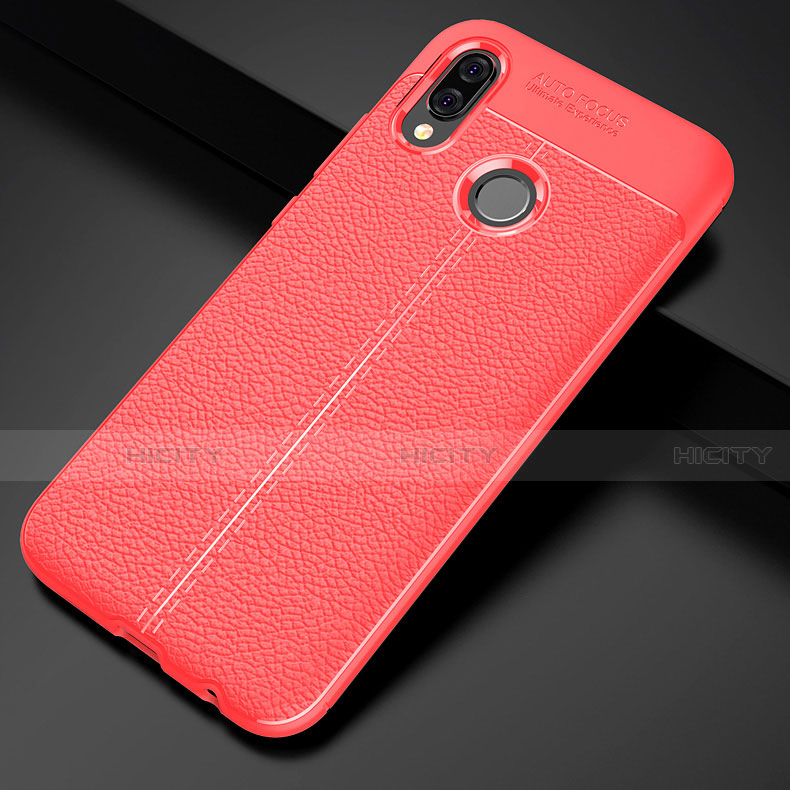 Silikon Hülle Handyhülle Gummi Schutzhülle Leder Tasche S02 für Huawei Nova 3e Rot