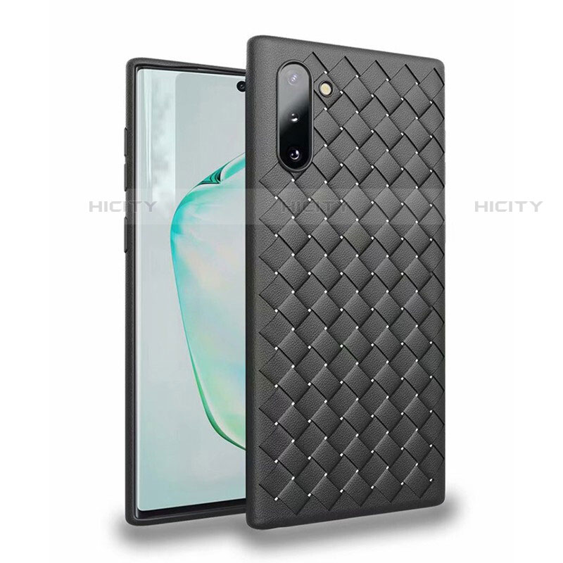 Silikon Hülle Handyhülle Gummi Schutzhülle Leder Tasche S02 für Samsung Galaxy Note 10 groß