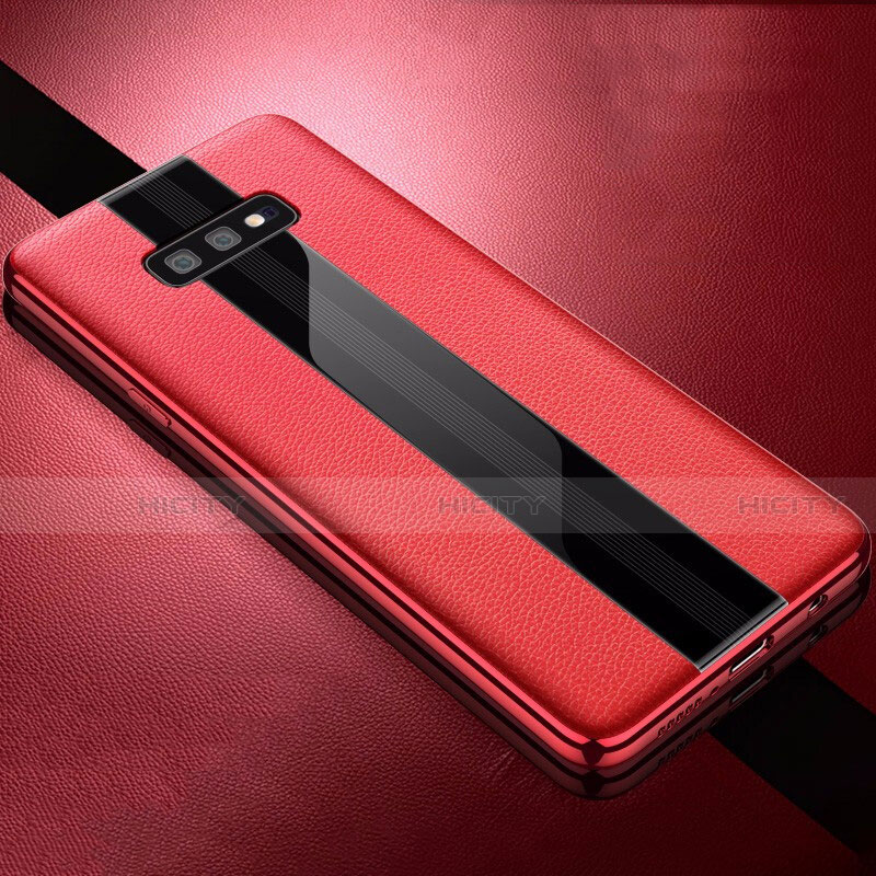 Silikon Hülle Handyhülle Gummi Schutzhülle Leder Tasche S02 für Samsung Galaxy S10e groß