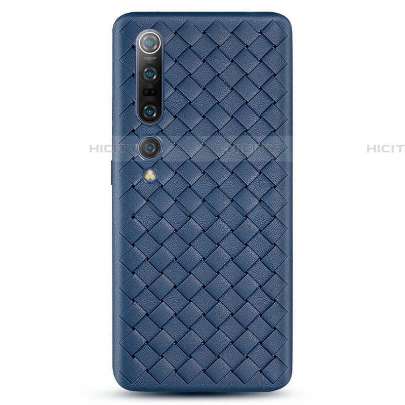 Silikon Hülle Handyhülle Gummi Schutzhülle Leder Tasche S02 für Xiaomi Mi 10 Pro Blau