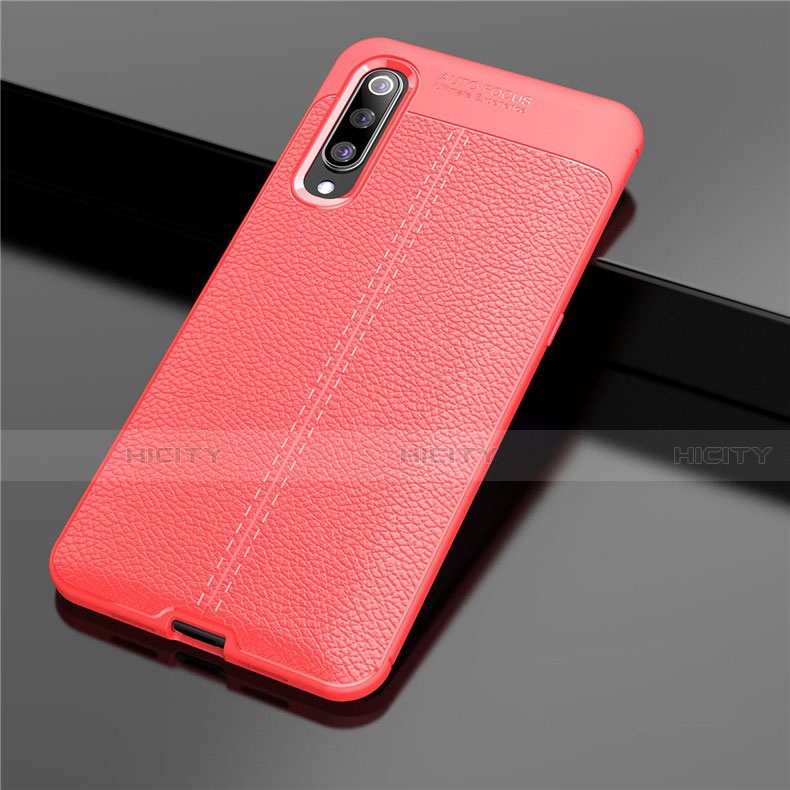 Silikon Hülle Handyhülle Gummi Schutzhülle Leder Tasche S02 für Xiaomi Mi 9 Lite Rot Plus