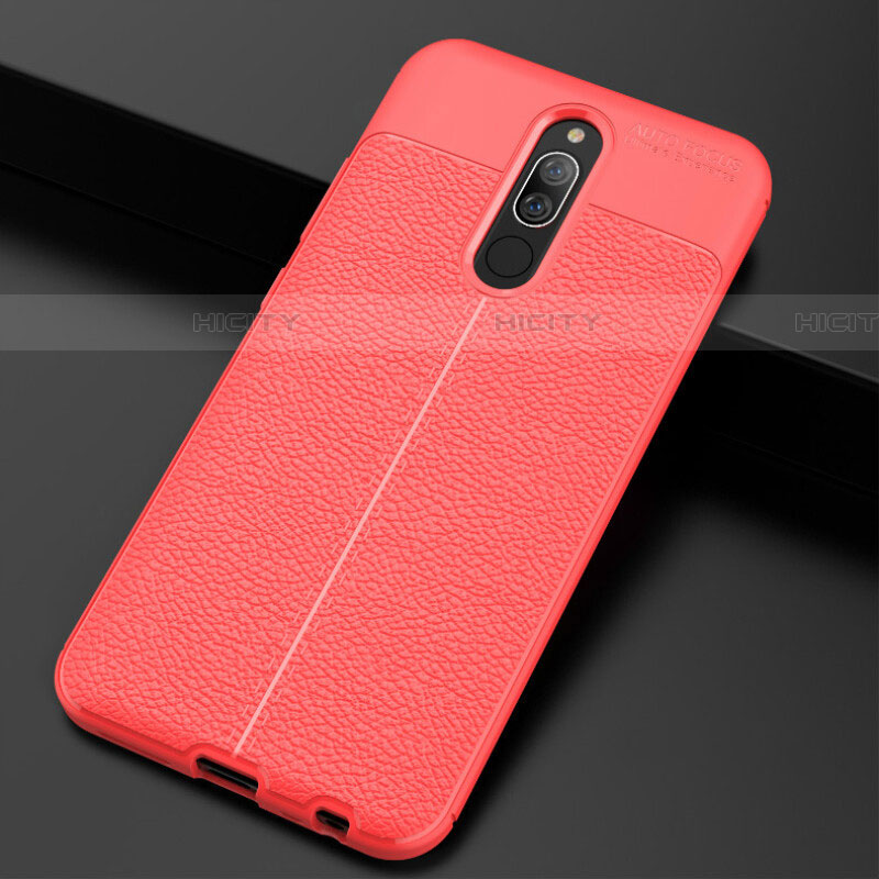 Silikon Hülle Handyhülle Gummi Schutzhülle Leder Tasche S02 für Xiaomi Redmi 8 Rot