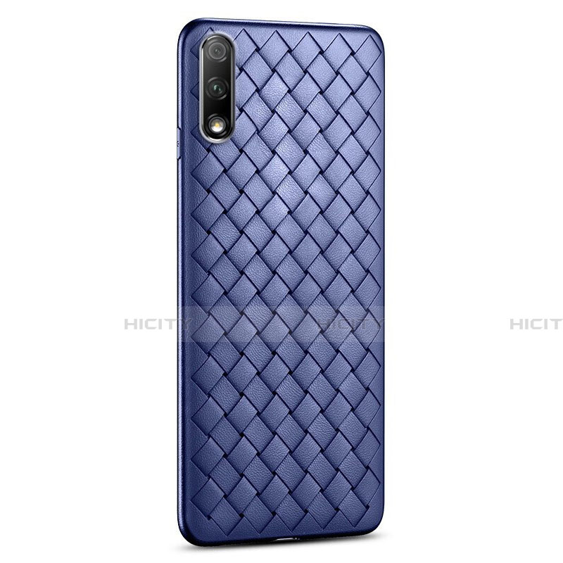 Silikon Hülle Handyhülle Gummi Schutzhülle Leder Tasche S03 für Huawei Honor 9X Blau Plus