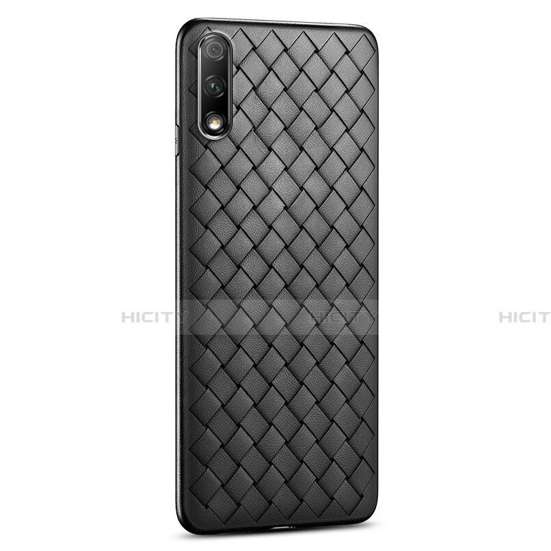 Silikon Hülle Handyhülle Gummi Schutzhülle Leder Tasche S03 für Huawei P Smart Z (2019) Schwarz