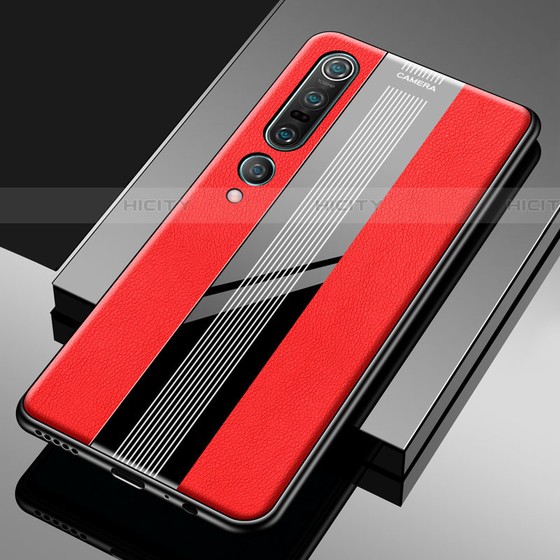 Silikon Hülle Handyhülle Gummi Schutzhülle Leder Tasche S03 für Xiaomi Mi 10 Pro Rot Plus