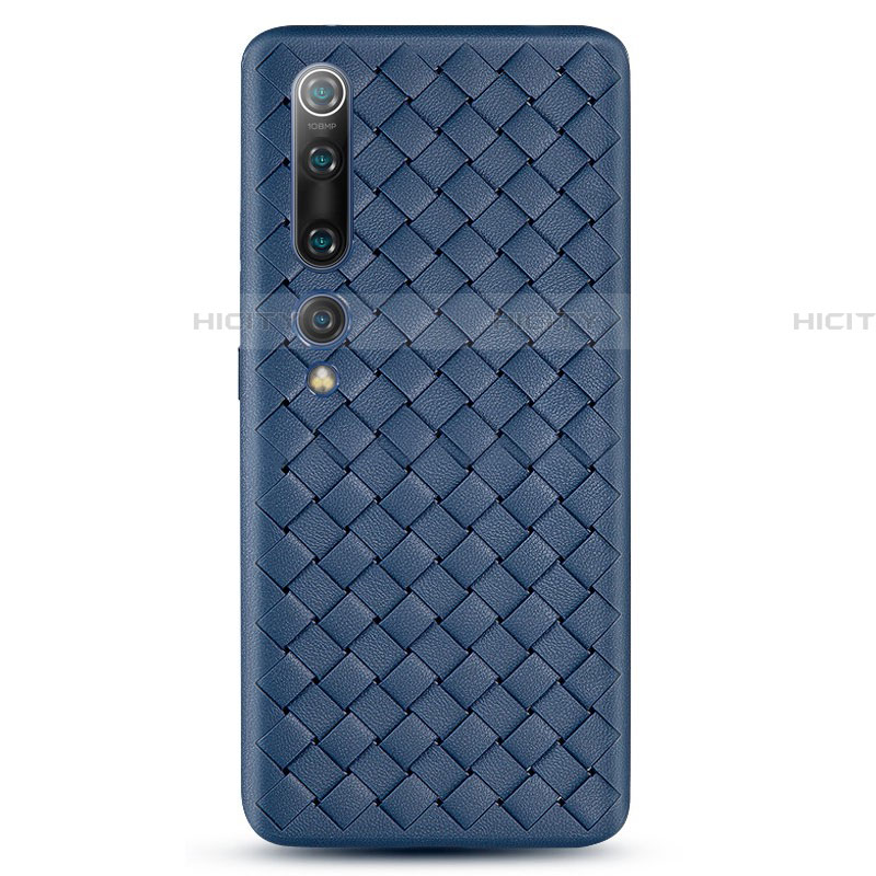 Silikon Hülle Handyhülle Gummi Schutzhülle Leder Tasche S07 für Xiaomi Mi 10 Blau Plus