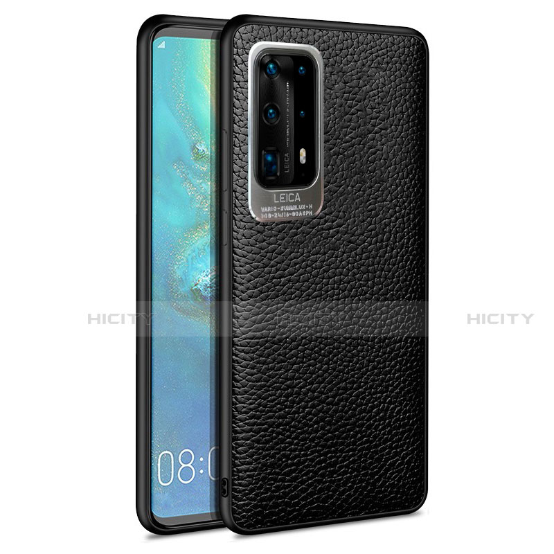 Silikon Hülle Handyhülle Gummi Schutzhülle Leder Tasche S08 für Huawei P40 Pro+ Plus Schwarz