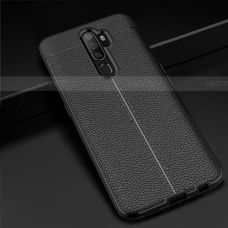 Silikon Hülle Handyhülle Gummi Schutzhülle Leder Tasche S08 für Oppo A9 (2020) groß