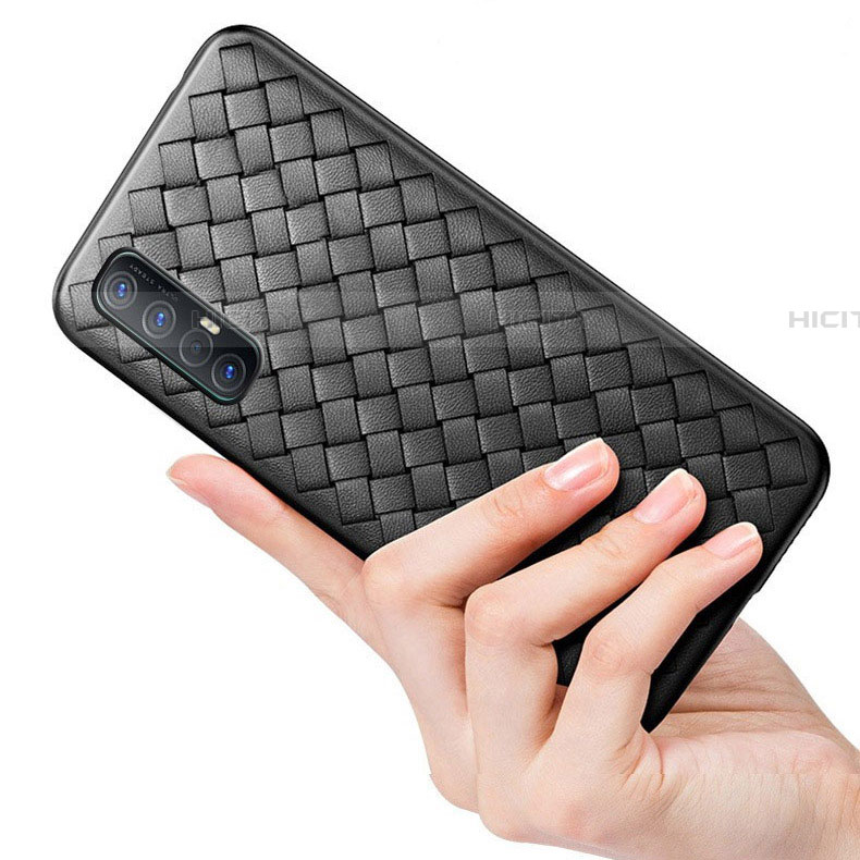 Silikon Hülle Handyhülle Gummi Schutzhülle Leder Tasche S08 für Oppo Find X2 Neo groß