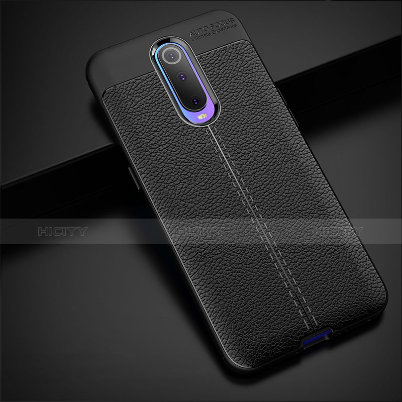 Silikon Hülle Handyhülle Gummi Schutzhülle Leder W01 für Oppo RX17 Pro Schwarz