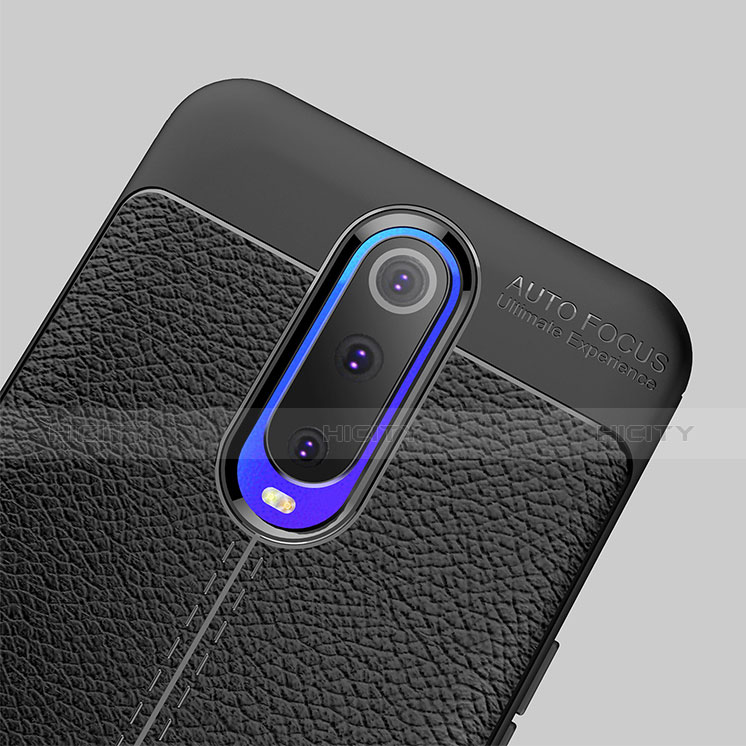 Silikon Hülle Handyhülle Gummi Schutzhülle Leder W01 für Oppo RX17 Pro Schwarz