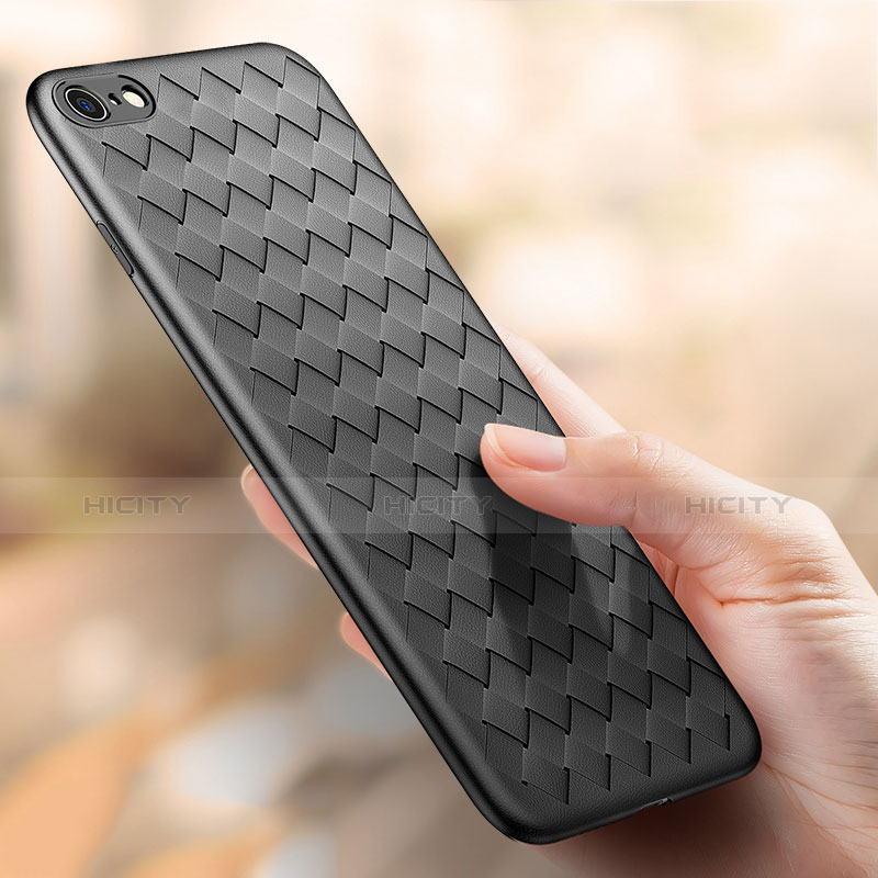 Silikon Hülle Handyhülle Gummi Schutzhülle Leder W02 für Apple iPhone 6 Plus Schwarz