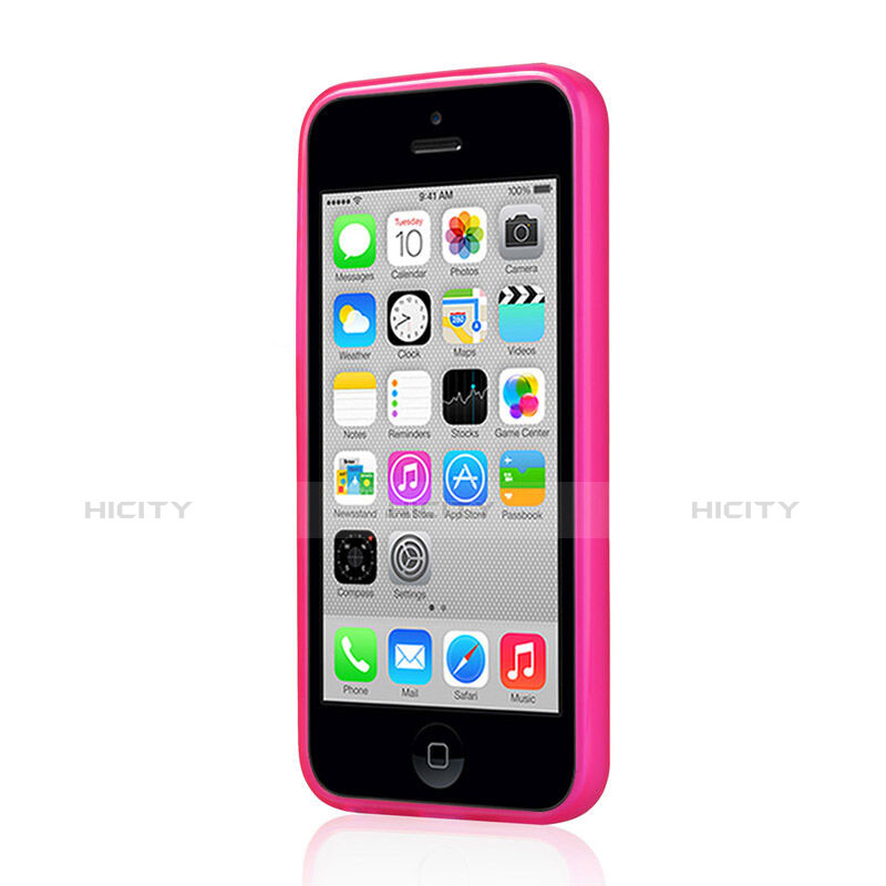 Silikon Hülle Handyhülle Gummi Schutzhülle Matt für Apple iPhone 5C Pink