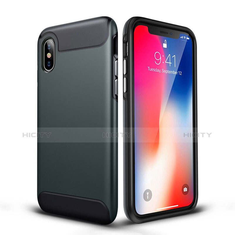 Silikon Hülle Handyhülle Gummi Schutzhülle Matt für Apple iPhone Xs Grün