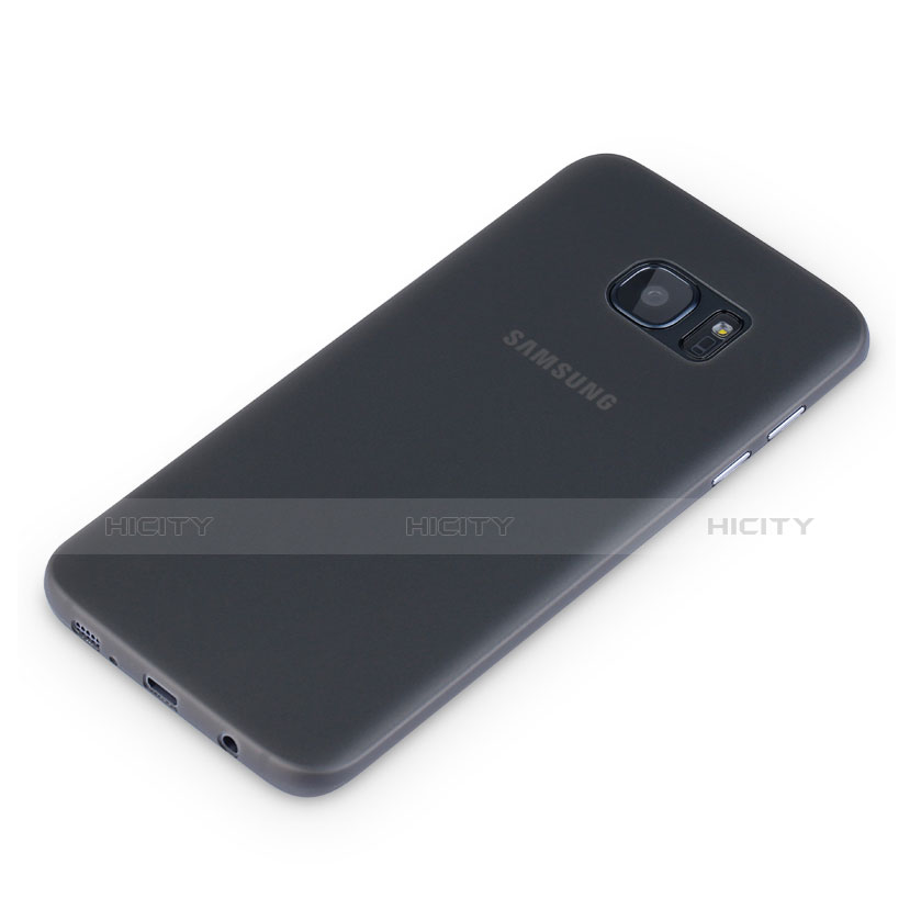 Silikon Hülle Handyhülle Gummi Schutzhülle Matt für Samsung Galaxy S7 Edge G935F Schwarz groß