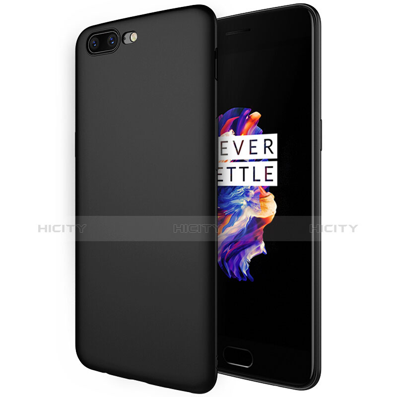 Silikon Hülle Handyhülle Gummi Schutzhülle S01 für OnePlus 5 Schwarz