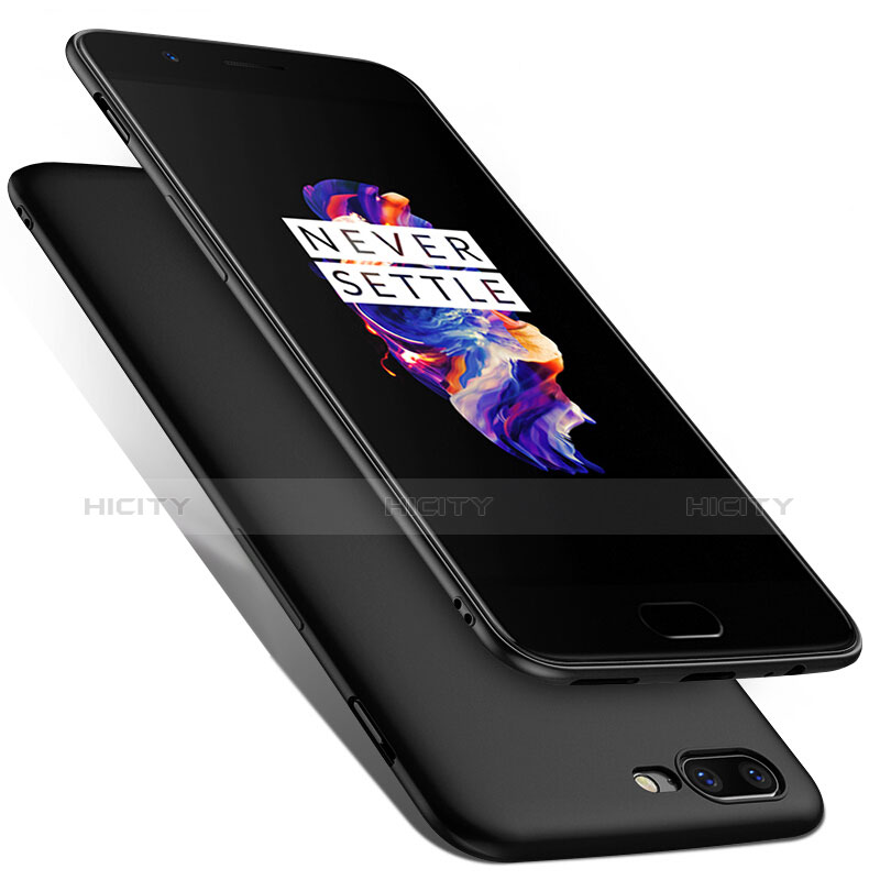 Silikon Hülle Handyhülle Gummi Schutzhülle S01 für OnePlus 5 Schwarz