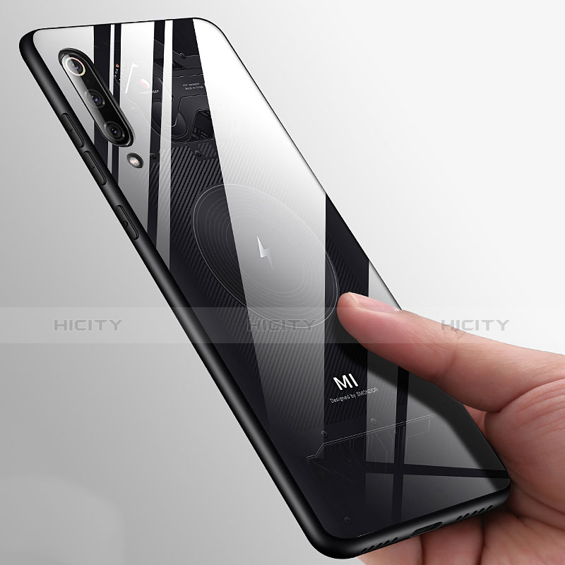 Silikon Hülle Handyhülle Gummi Schutzhülle Spiegel für Xiaomi Mi 9 Pro Schwarz groß