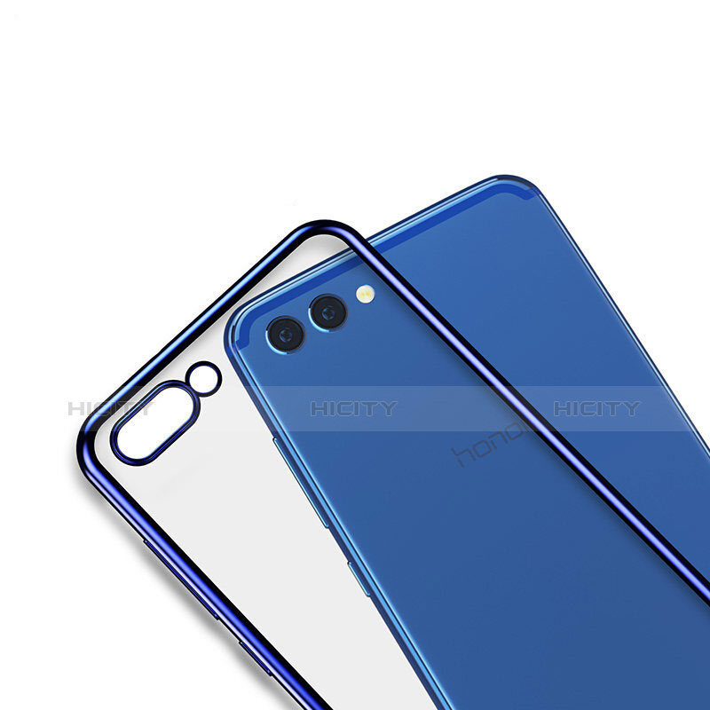 Silikon Hülle Handyhülle Gummi Schutzhülle Spiegel M01 für Huawei Honor V10 Blau