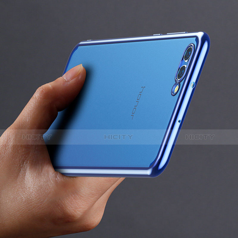 Silikon Hülle Handyhülle Gummi Schutzhülle Spiegel M01 für Huawei Honor V10 Blau