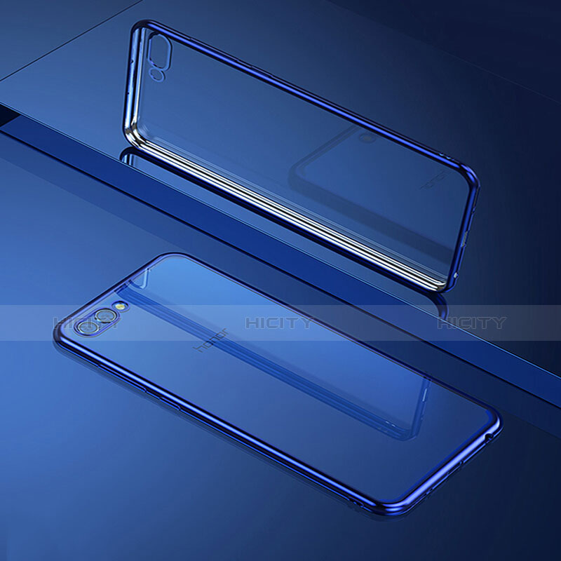 Silikon Hülle Handyhülle Gummi Schutzhülle Spiegel M01 für Huawei Honor View 10 Blau