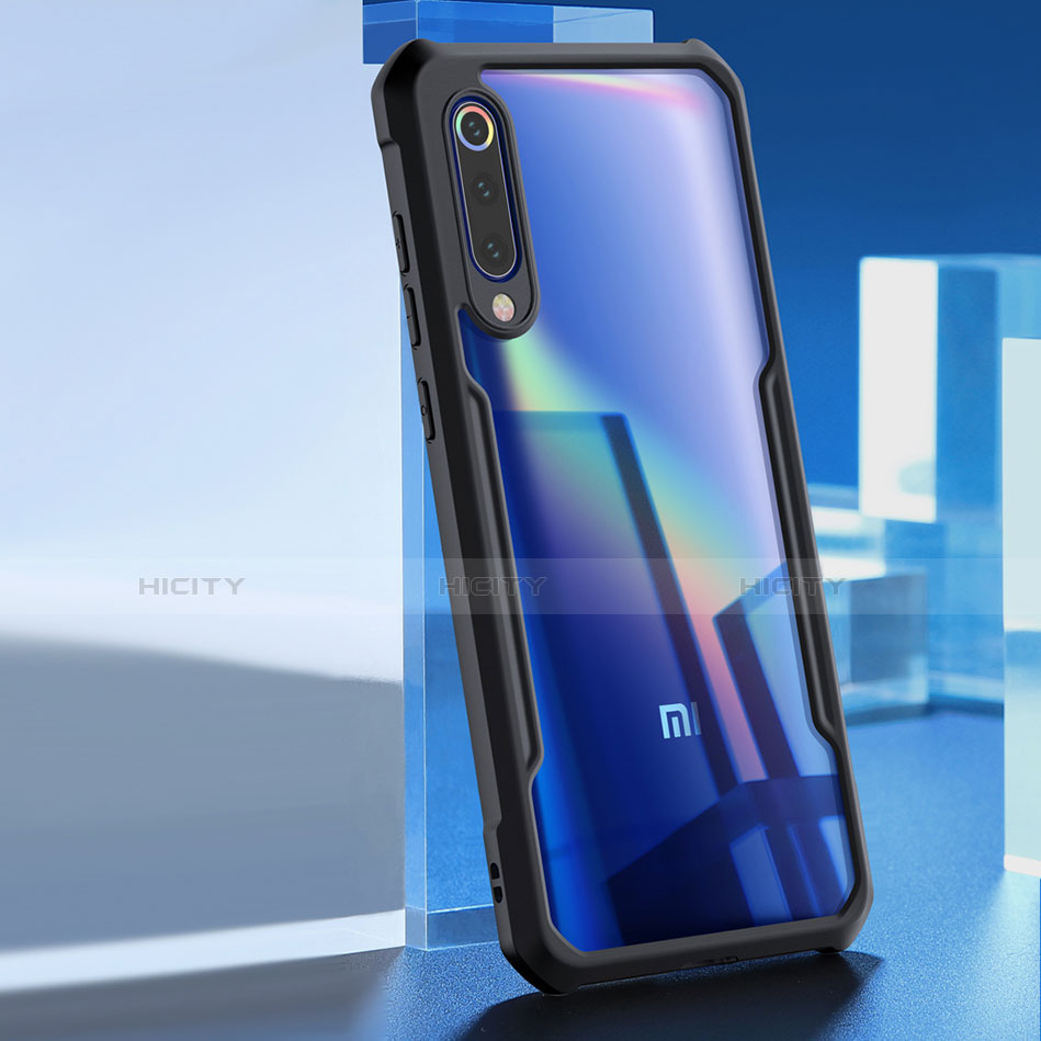 Silikon Hülle Handyhülle Gummi Schutzhülle Spiegel M01 für Xiaomi Mi 9 Lite Schwarz