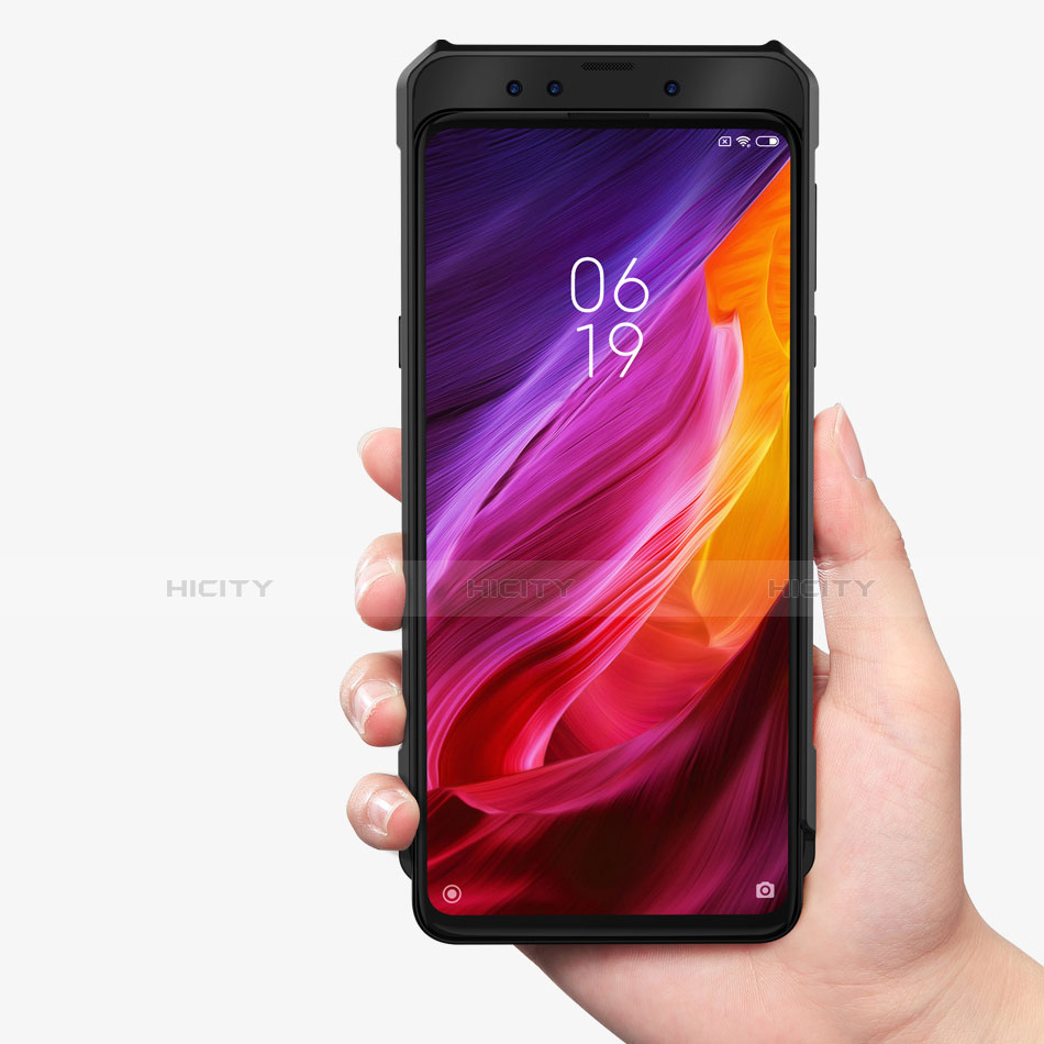 Silikon Hülle Handyhülle Gummi Schutzhülle Spiegel M01 für Xiaomi Mi Mix 3 Schwarz