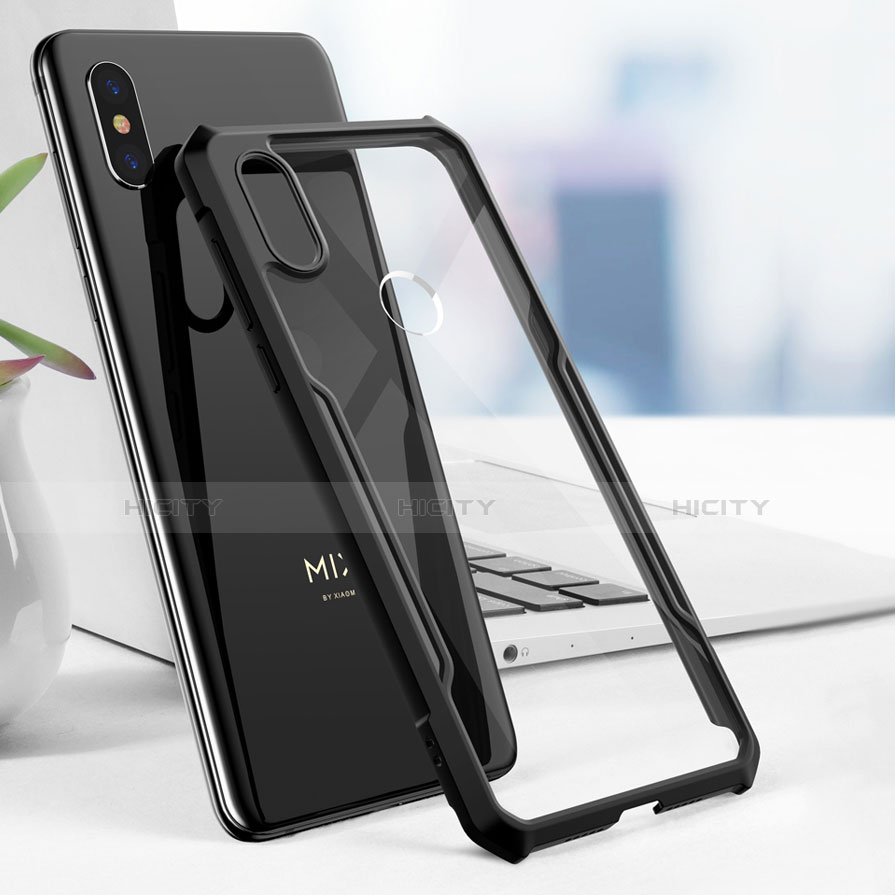 Silikon Hülle Handyhülle Gummi Schutzhülle Spiegel M01 für Xiaomi Mi Mix 3 Schwarz