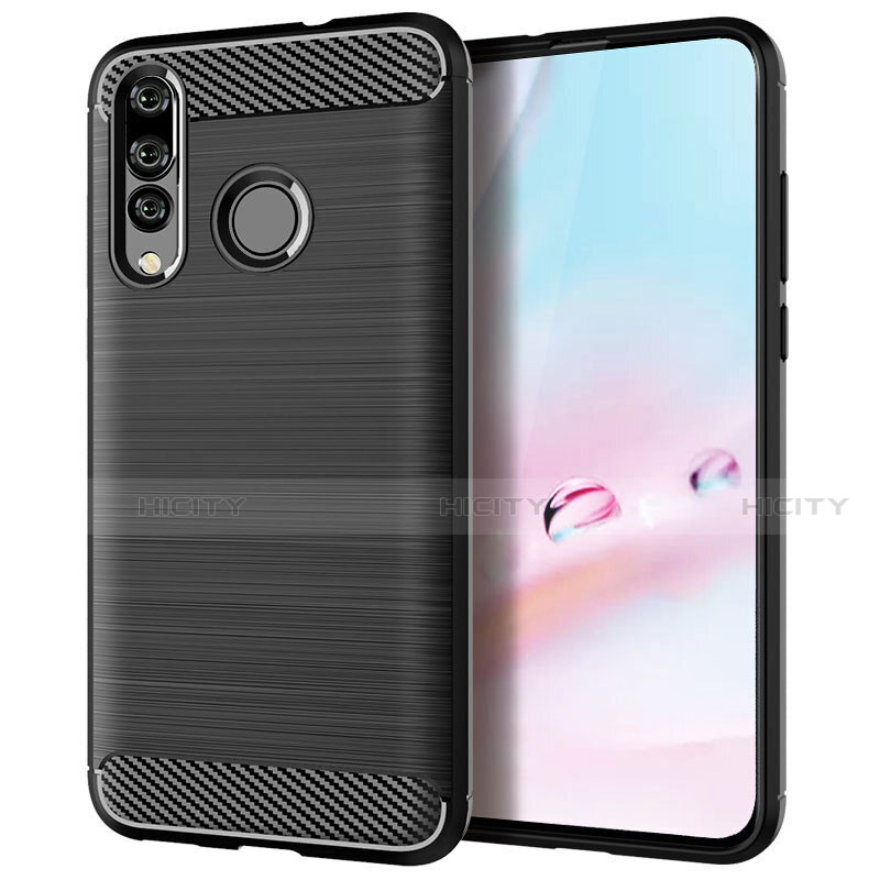 Silikon Hülle Handyhülle Gummi Schutzhülle Tasche Köper für Huawei Nova 4e Schwarz