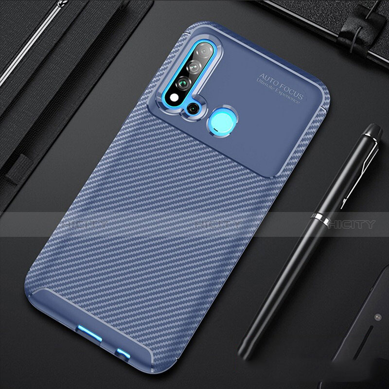 Silikon Hülle Handyhülle Gummi Schutzhülle Tasche Köper für Huawei P20 Lite (2019) Blau