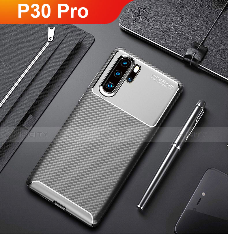 Silikon Hülle Handyhülle Gummi Schutzhülle Tasche Köper für Huawei P30 Pro New Edition Schwarz