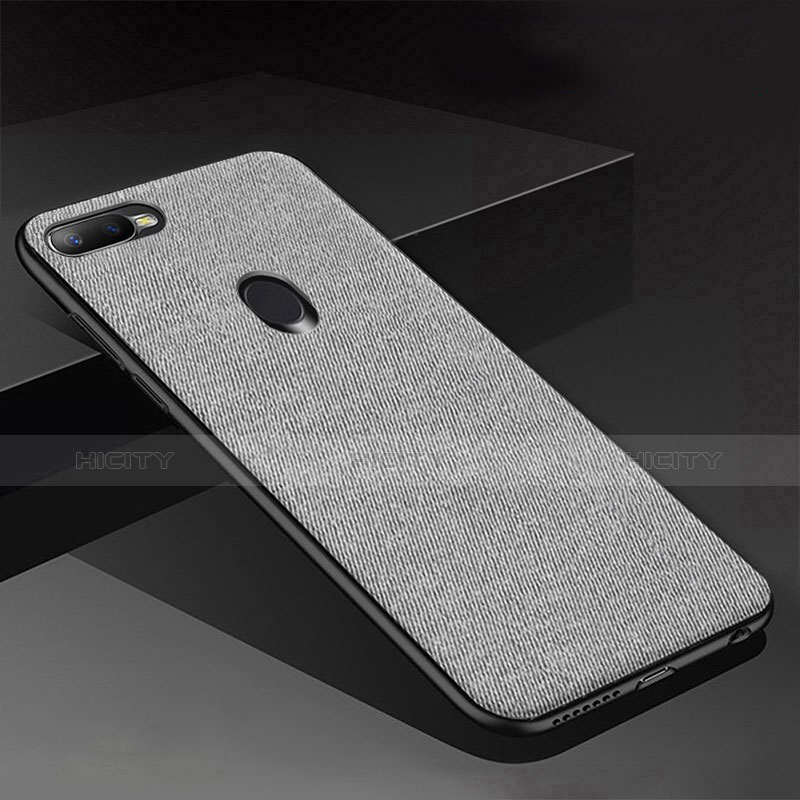 Silikon Hülle Handyhülle Gummi Schutzhülle Tasche Köper für Oppo A7 Grau